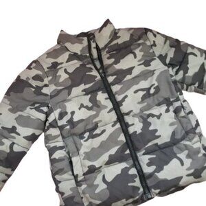 Toddler boy gray army style jacket size XS (F2)
